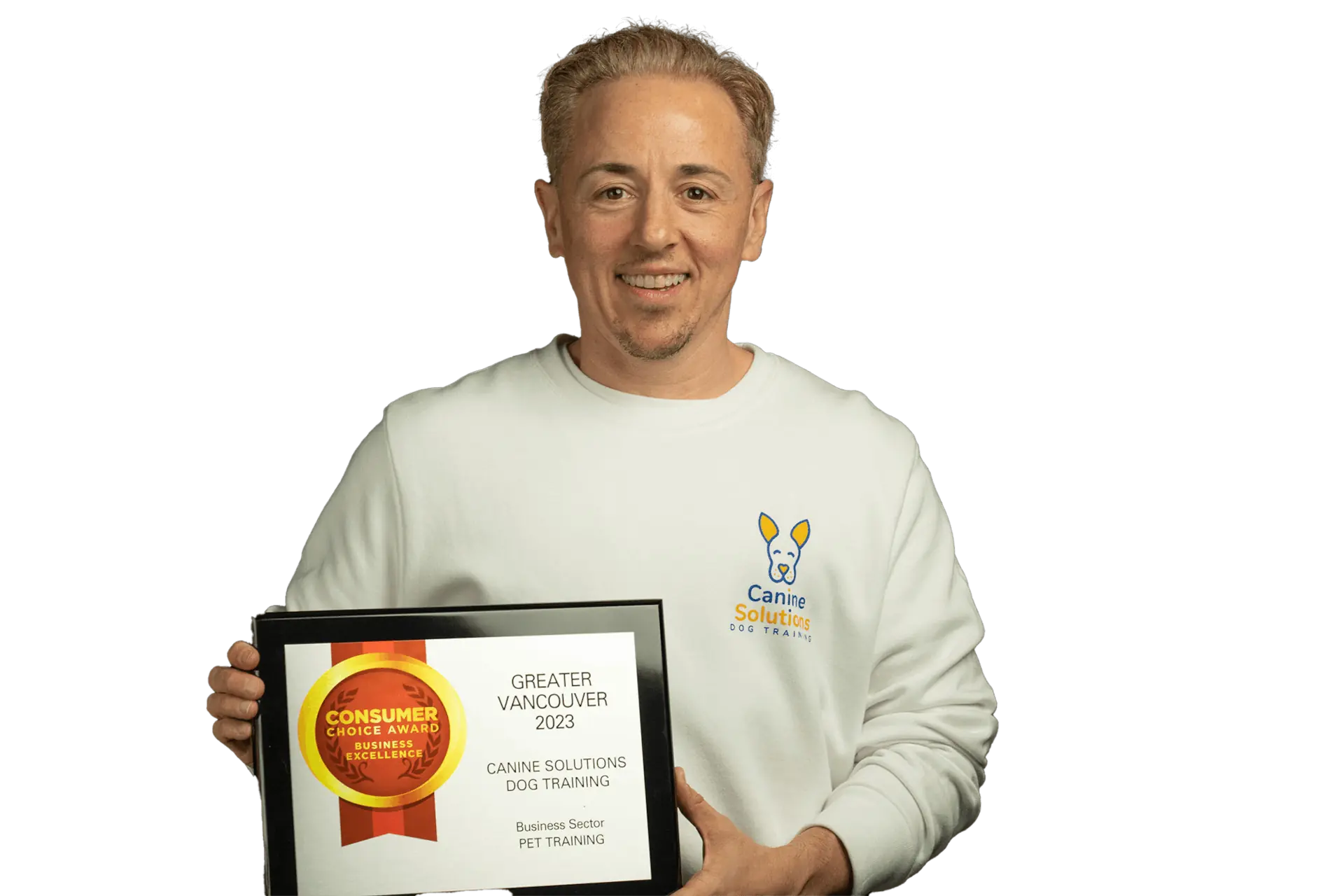 Drew-2023-award-accreditation Drew Warner holding his accreditation award